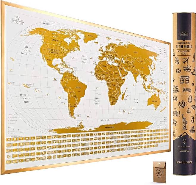 Scratch-Off Map of the World