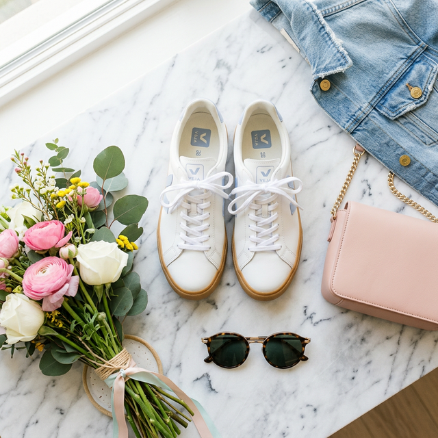 Best white sneakers for everyday outfits 2026 guide flat lay with accessories